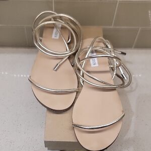 Steve Madden Metallic Gold Strappy Sandals